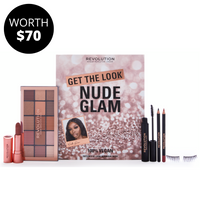 MAKEUP REVOLUTION Get The Look - Nude Glam Gift Set 2022 (Worth $70)