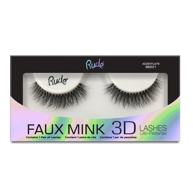 RUDE Faux Mink 3D Lashes - Accentuate