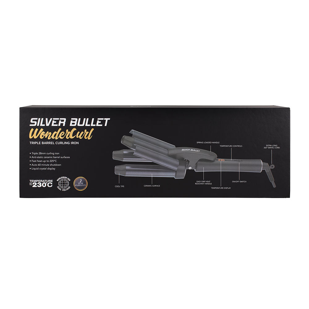 SILVER BULLET WonderCurl Triple Barrel Curling Iron