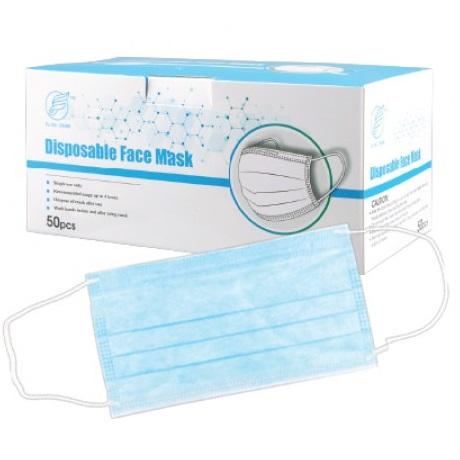 Protective 3 Ply Face Mask - 50 Pack