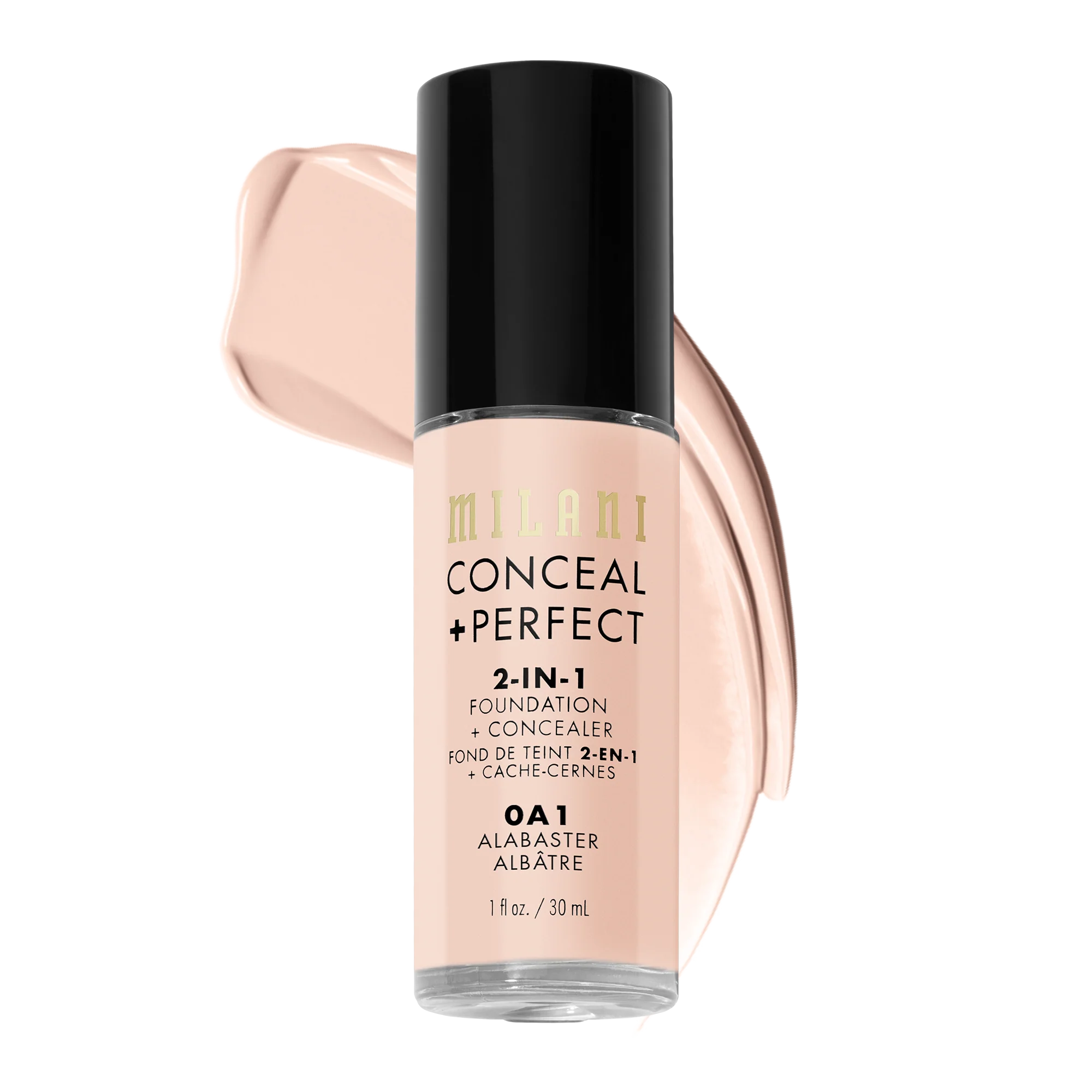 MILANI Conceal + Perfect 2-in-1 Foundation + Concealer - Alabaster #0A1