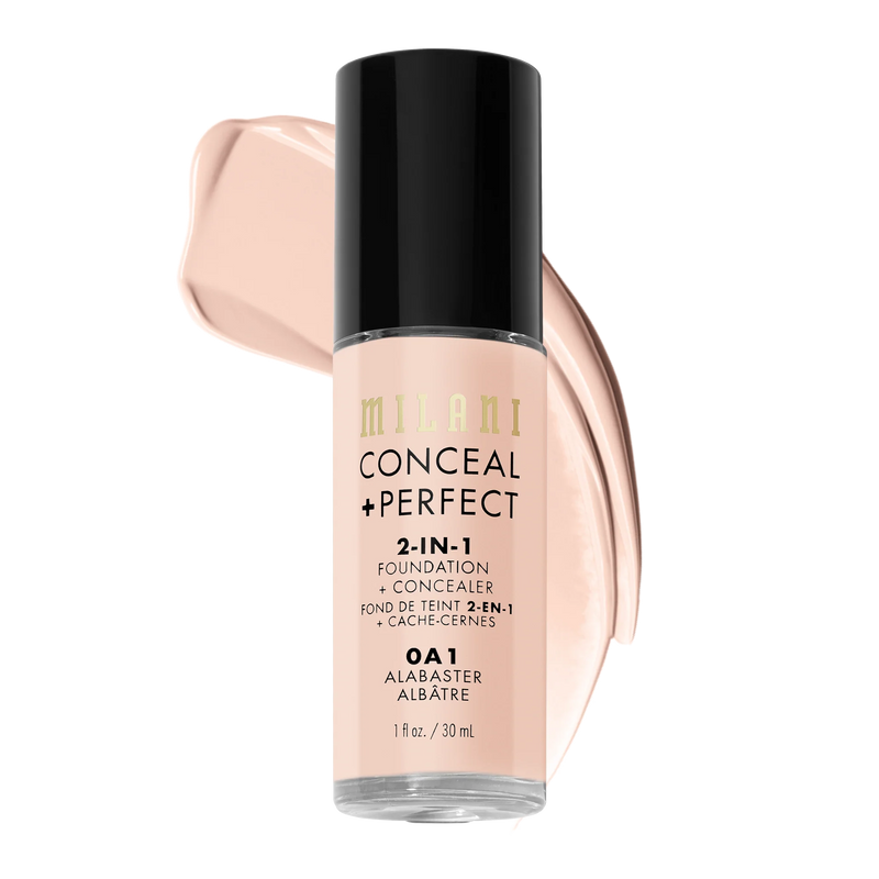 MILANI Conceal + Perfect 2-in-1 Foundation + Concealer - Alabaster #0A1