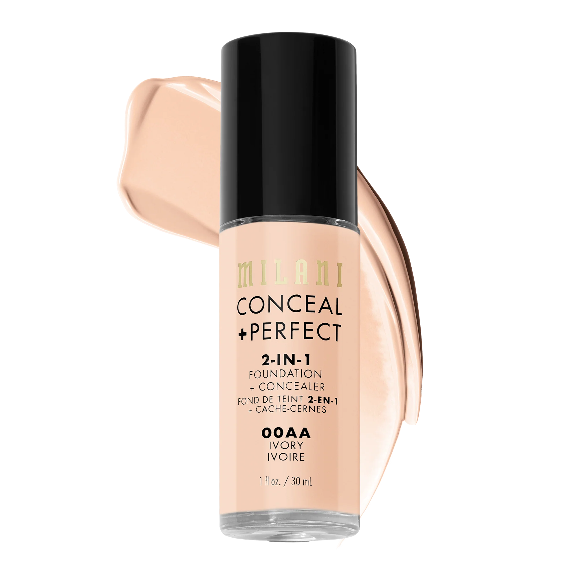 MILANI Conceal + Perfect 2-in-1 Foundation + Concealer - Ivory #00AA