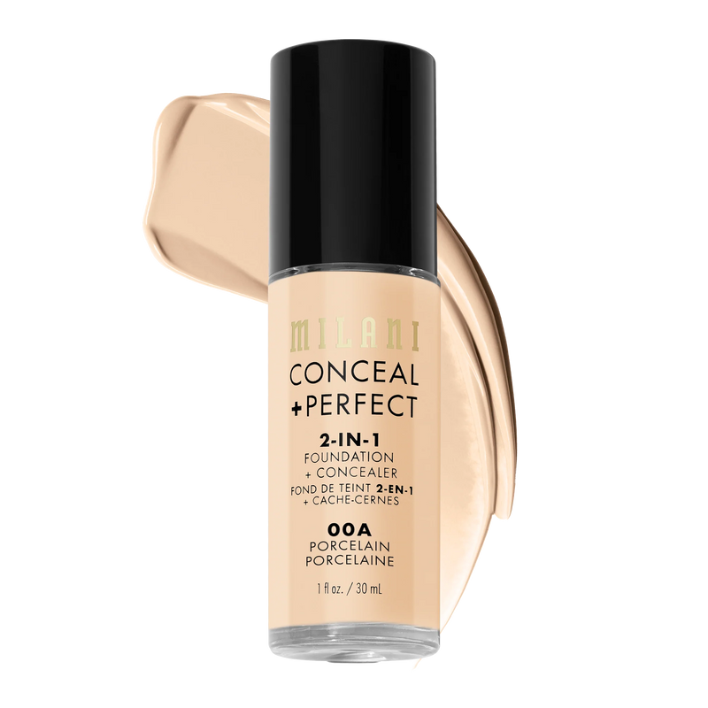 MILANI Conceal + Perfect 2-in-1 Foundation + Concealer - Porcelain #00A