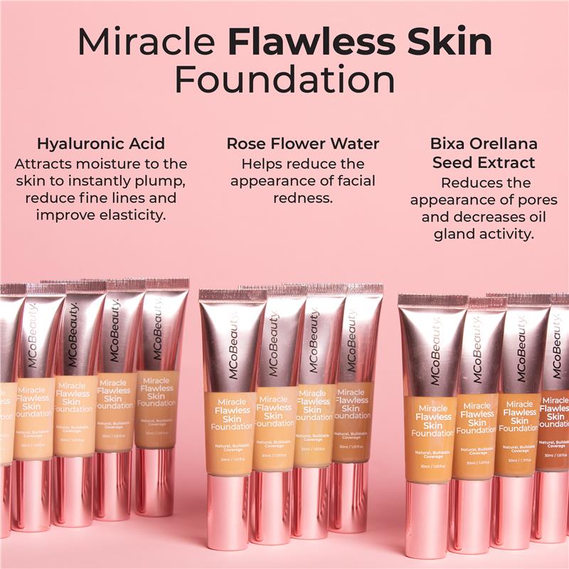 MCOBEAUTY Miracle Flawless Skin Foundation - Medium Warm