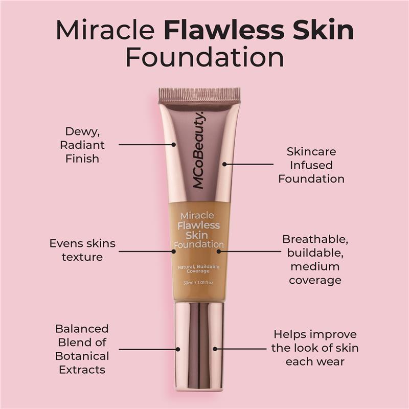 MCOBEAUTY Miracle Flawless Skin Foundation - Medium Warm
