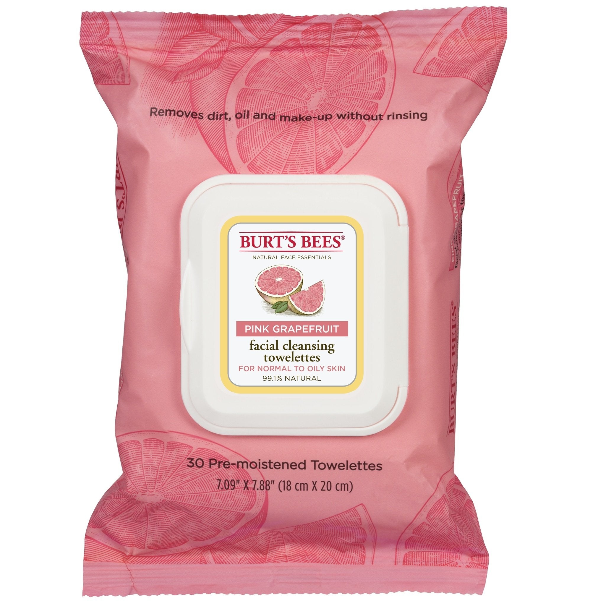BURT'S BEES Facial Cleansing Towelettes - Pink Grapefruit