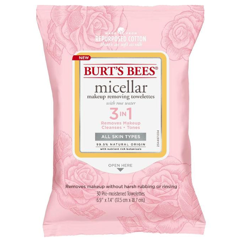 BURT'S BEES Rose Micellar Cleansing Towelettes