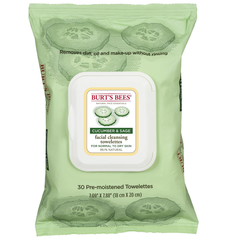 BURT'S BEES Facial Cleansing Towelettes - Cucumber & Sage