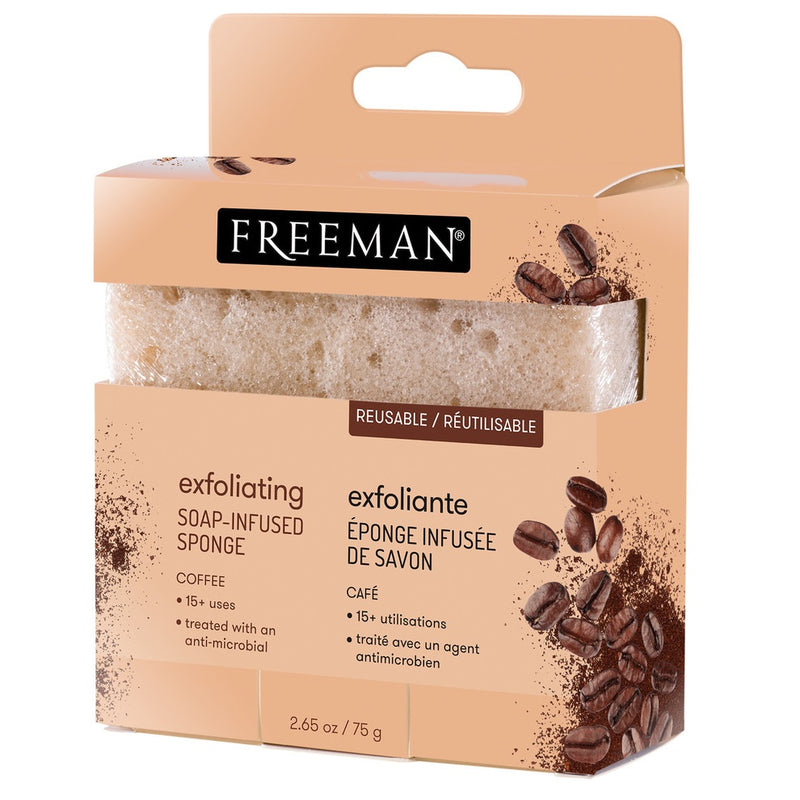FREEMAN Exfoliating Coffee Soap-Infused Sponge