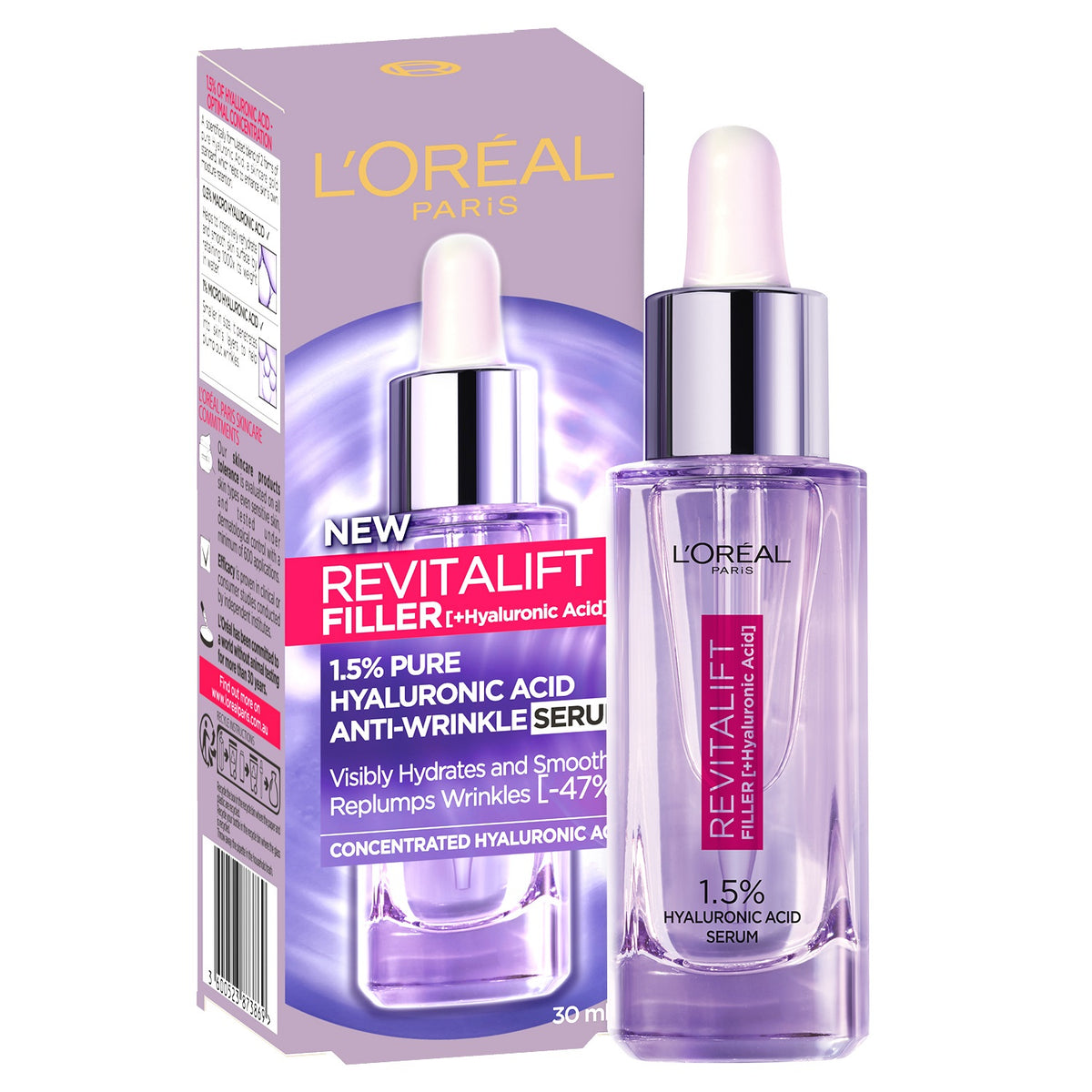 L'OREAL Revitalift Filler 1.5% Hyaluronic Acid Anti-Wrinkle Serum (30ml)