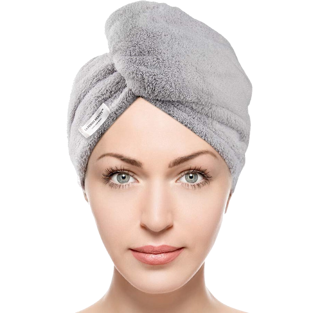 LA FEMME BEAUTY Luxe Hair Wrap - Grey