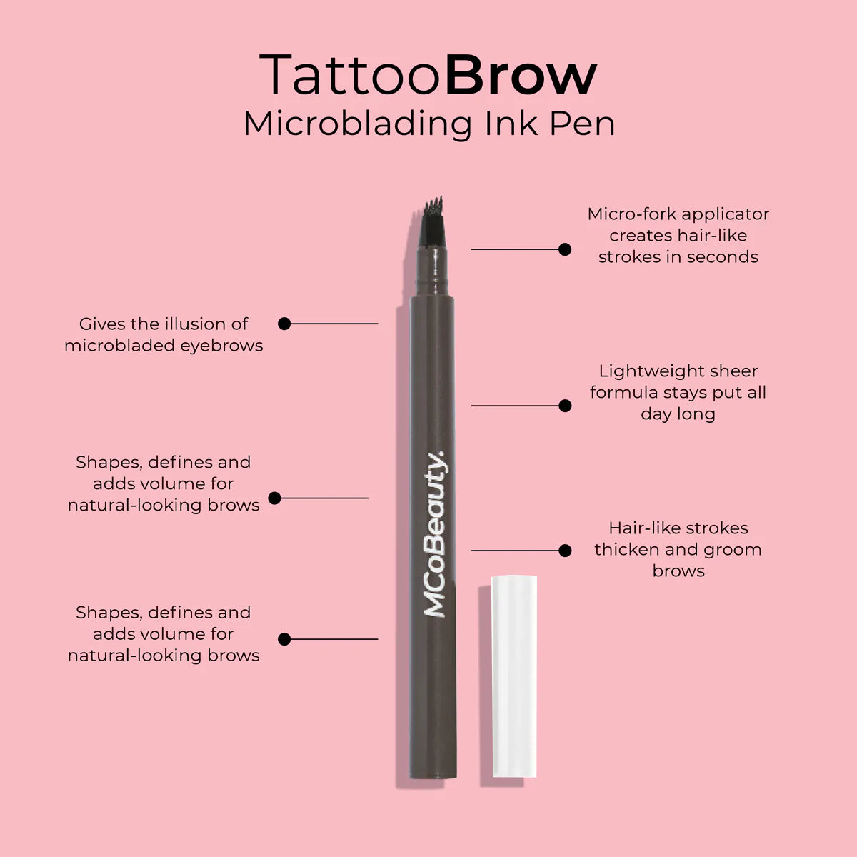 MCOBEAUTY Tattoo Brow Microblading Ink Pen - Medium/Dark