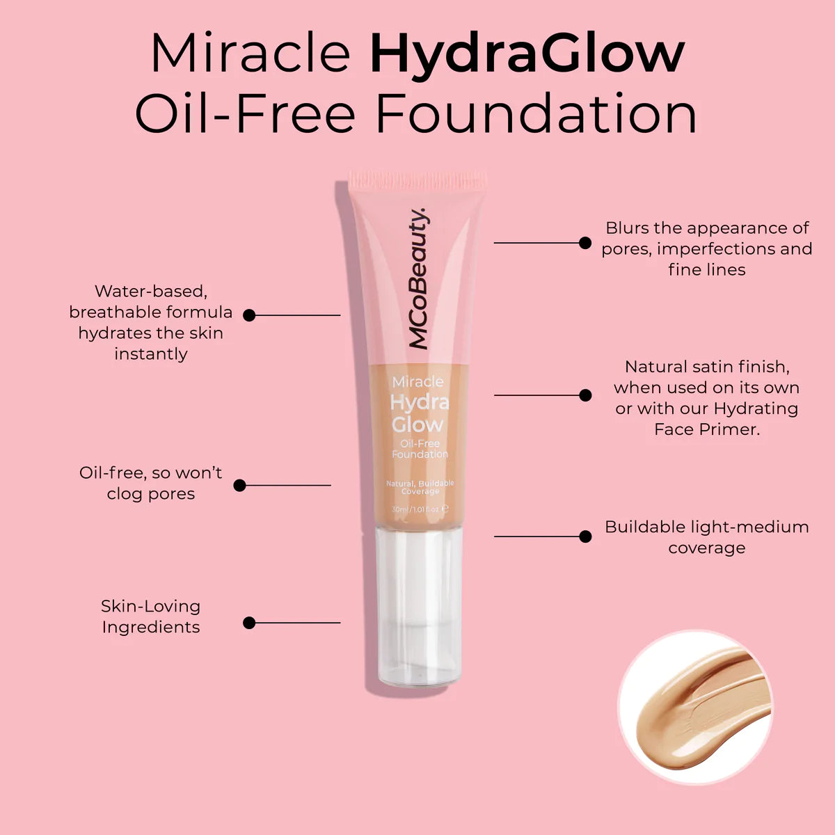 MCOBEAUTY Miracle Hydra Glow Oil-Free Foundation - Ivory