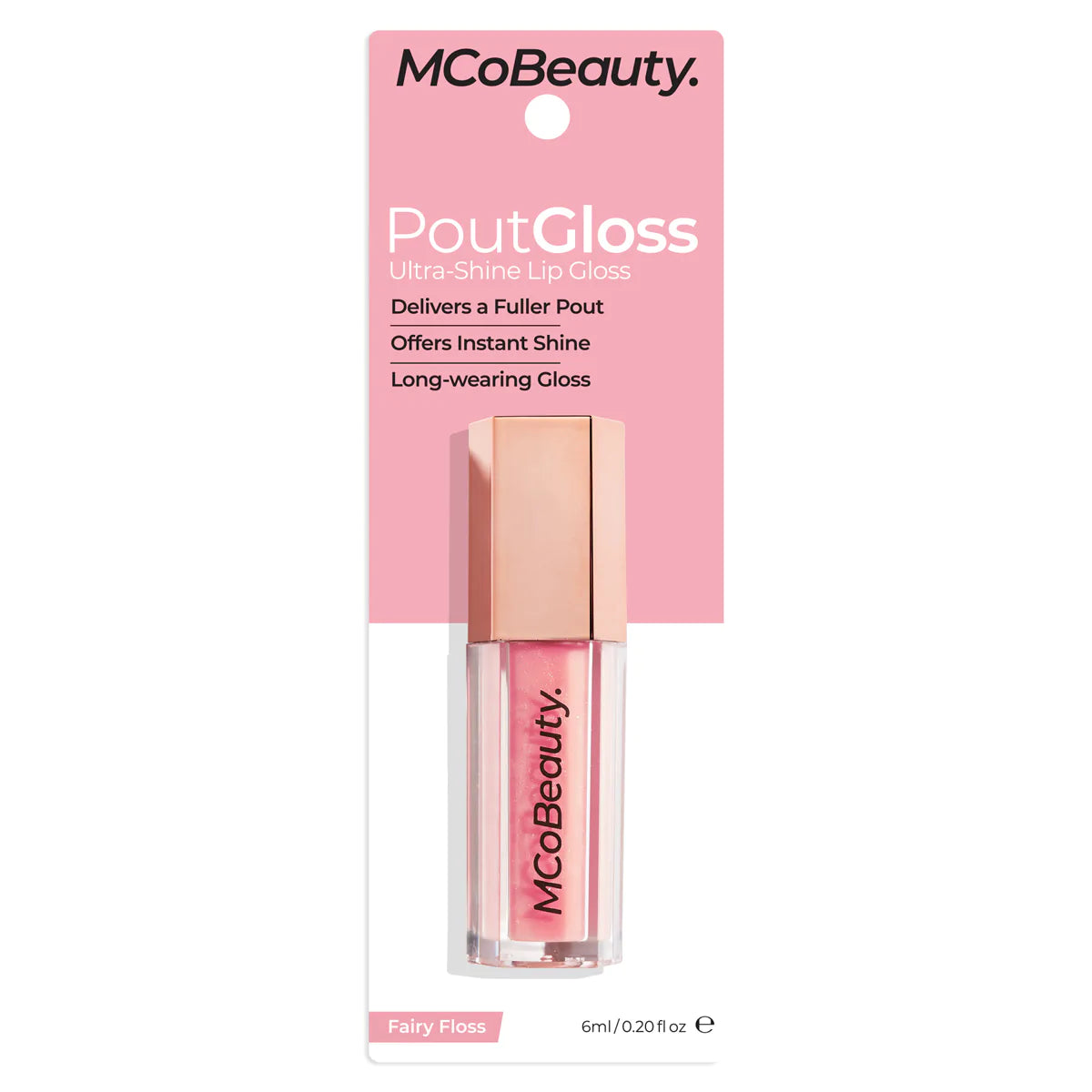 MCOBEAUTY Pout Gloss Ultra Shine Lip Gloss - Fairy Floss