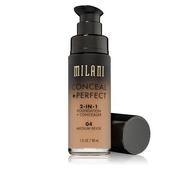 MILANI Conceal + Perfect 2-in-1 Foundation + Concealer - Medium Beige #04