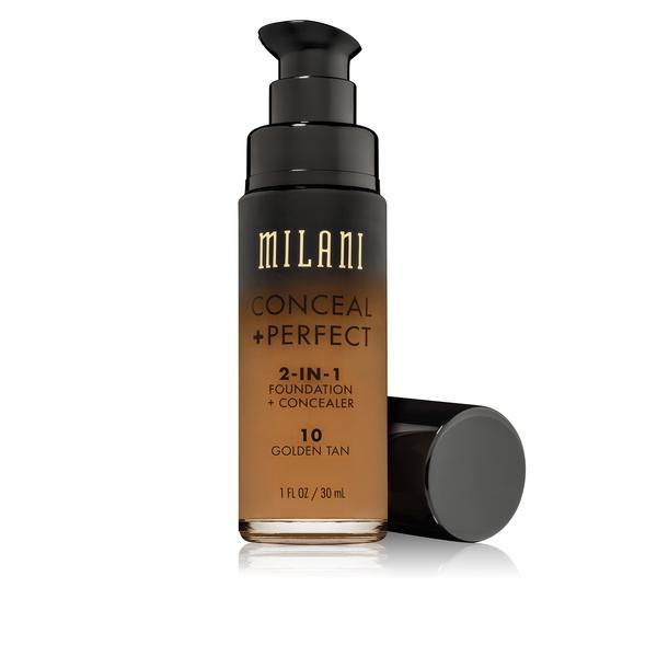 MILANI Conceal + Perfect 2-in-1 Foundation + Concealer - Golden Tan #10