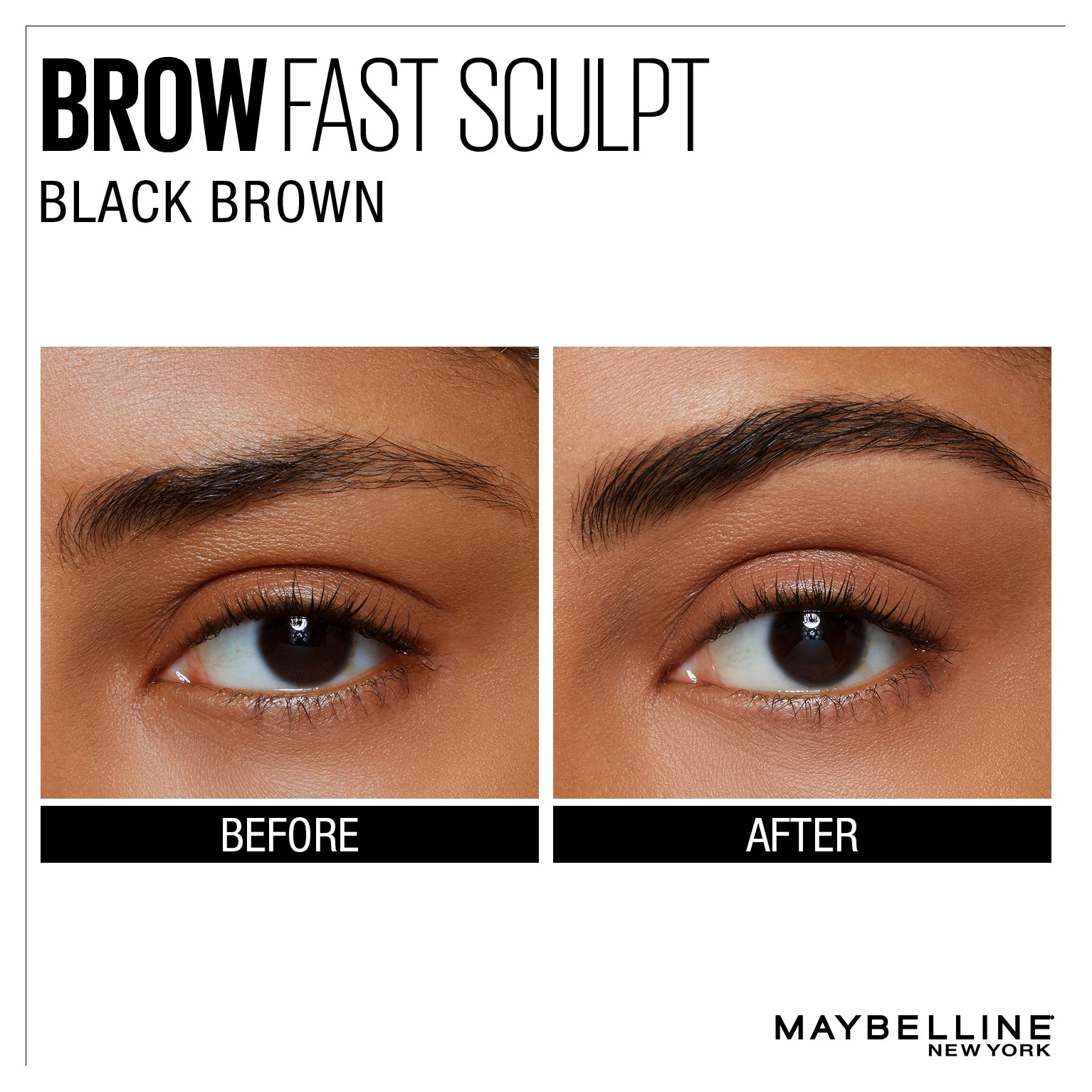 MAYBELLINE Brow Fast Sculpt Brow Gel Mascara - Black Brown