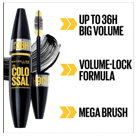 MAYBELLINE Colossal 36H Volumizing Waterproof Mascara - Very Black