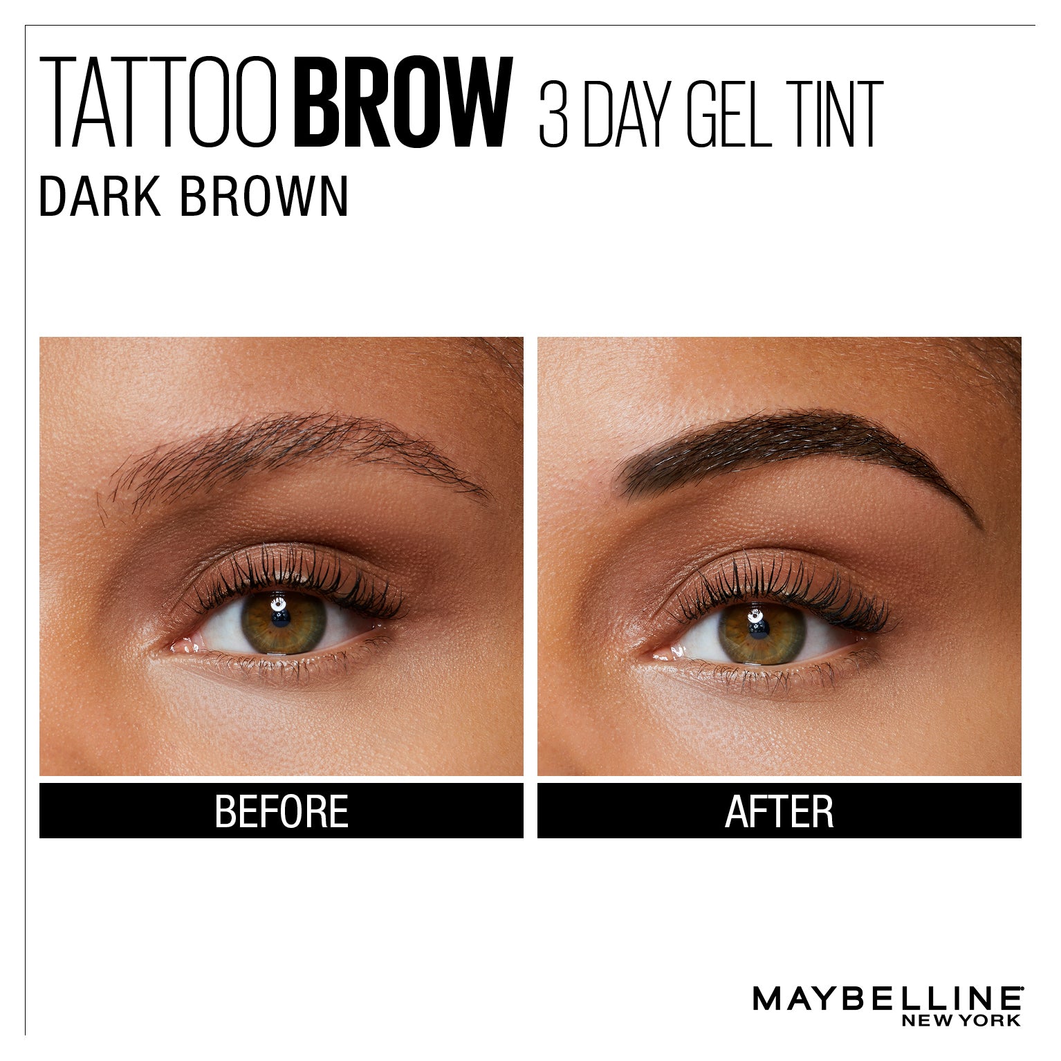 MAYBELLINE Tattoo Brow 3 Day Eyebrow Gel Tint - Dark Brown – LA FEMME BEAUTY