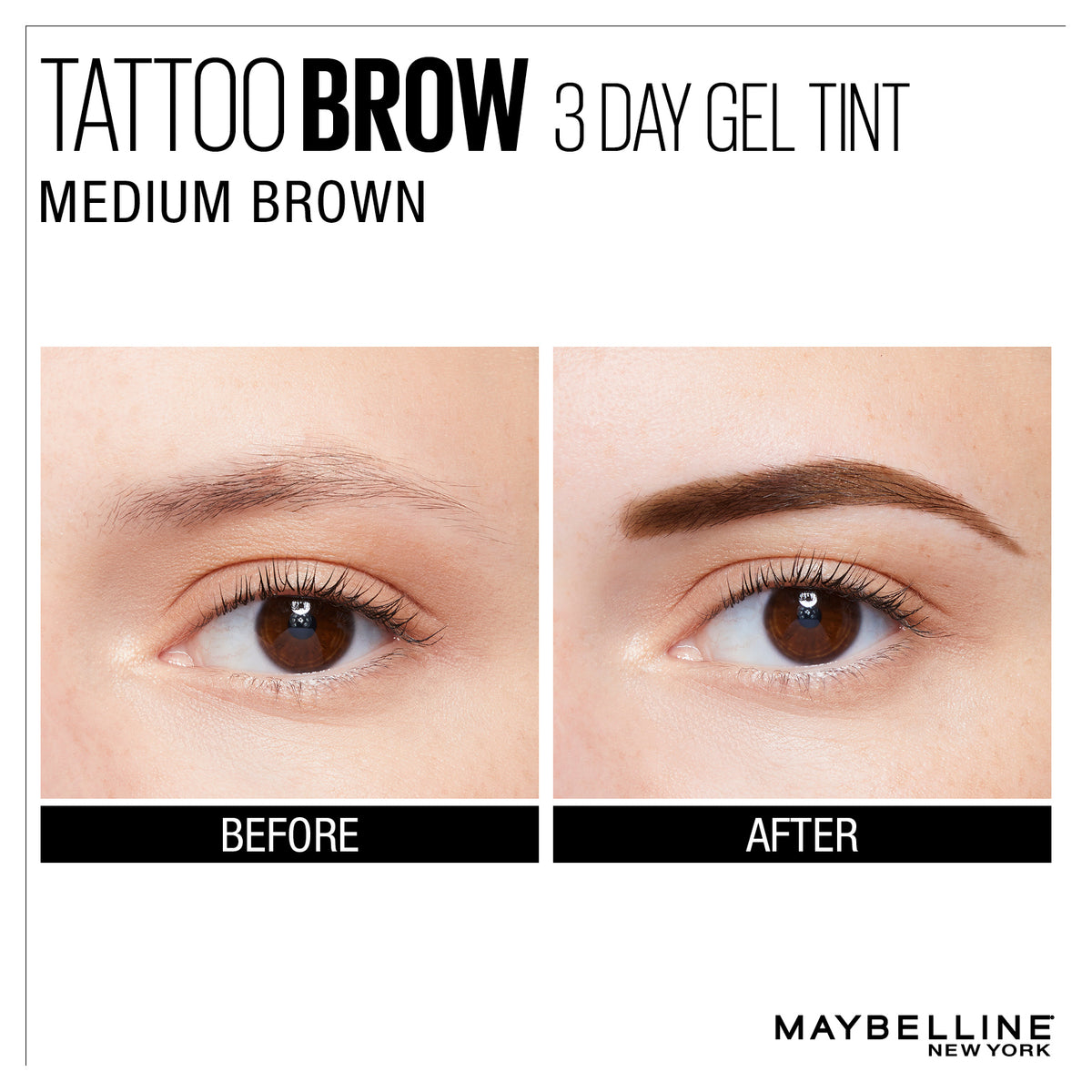 MAYBELLINE Tattoo Brow 3 Day Eyebrow Gel Tint - Medium Brown