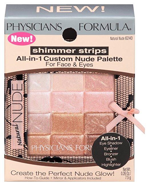 PHYSICIANS FORMULA Shimmer Strips All-in-1 Custom Nude Palette for Face & Eyes - Natural Nude