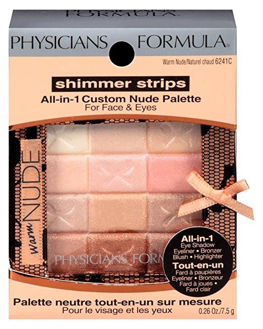 PHYSICIANS FORMULA Shimmer Strips All-in-1 Custom Nude Palette for Face & Eyes - Warm Nude