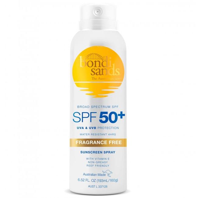 BONDI SANDS SPF 50+ Aerosol Sunscreen Spray - Fragrance Free (160 g)