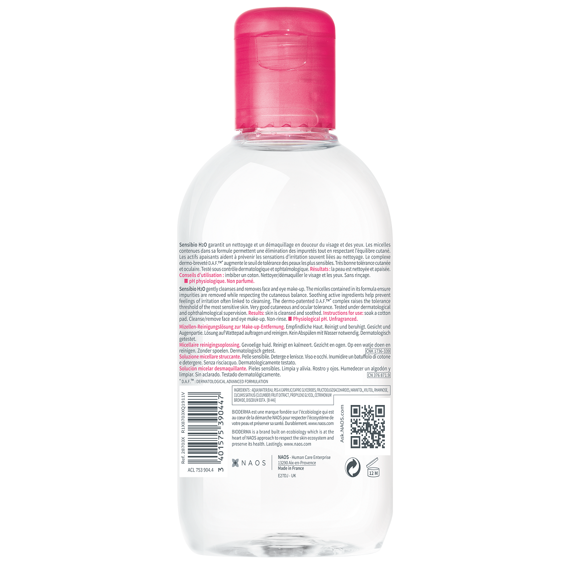 BIODERMA Sensibio H2O Micellar Water (250 ml)