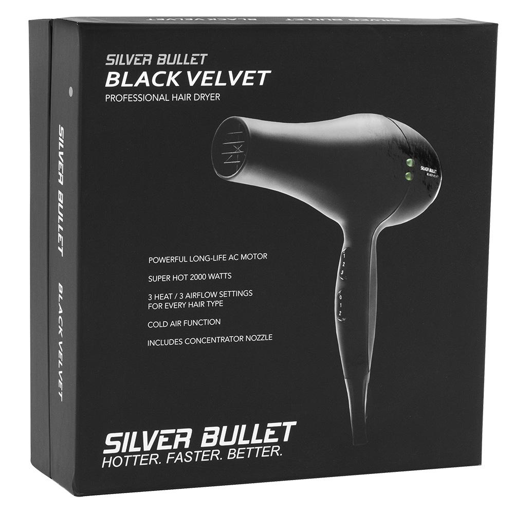 SILVER BULLET Black Velvet Hair Dryer