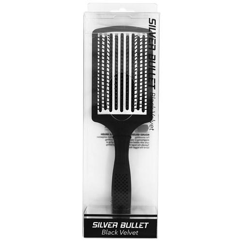 SILVER BULLET Black Velvet Paddle Hair Brush