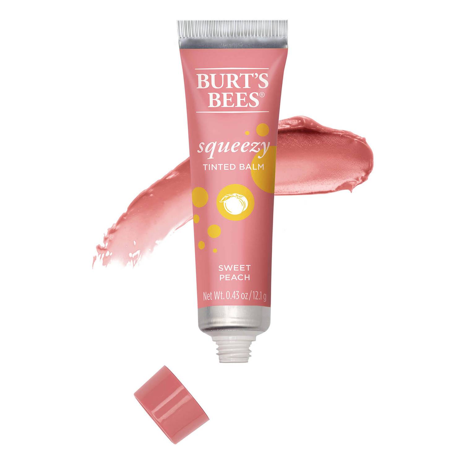 BURT'S BEES Squeezy Tinted Lip Balm - Sweet Peach