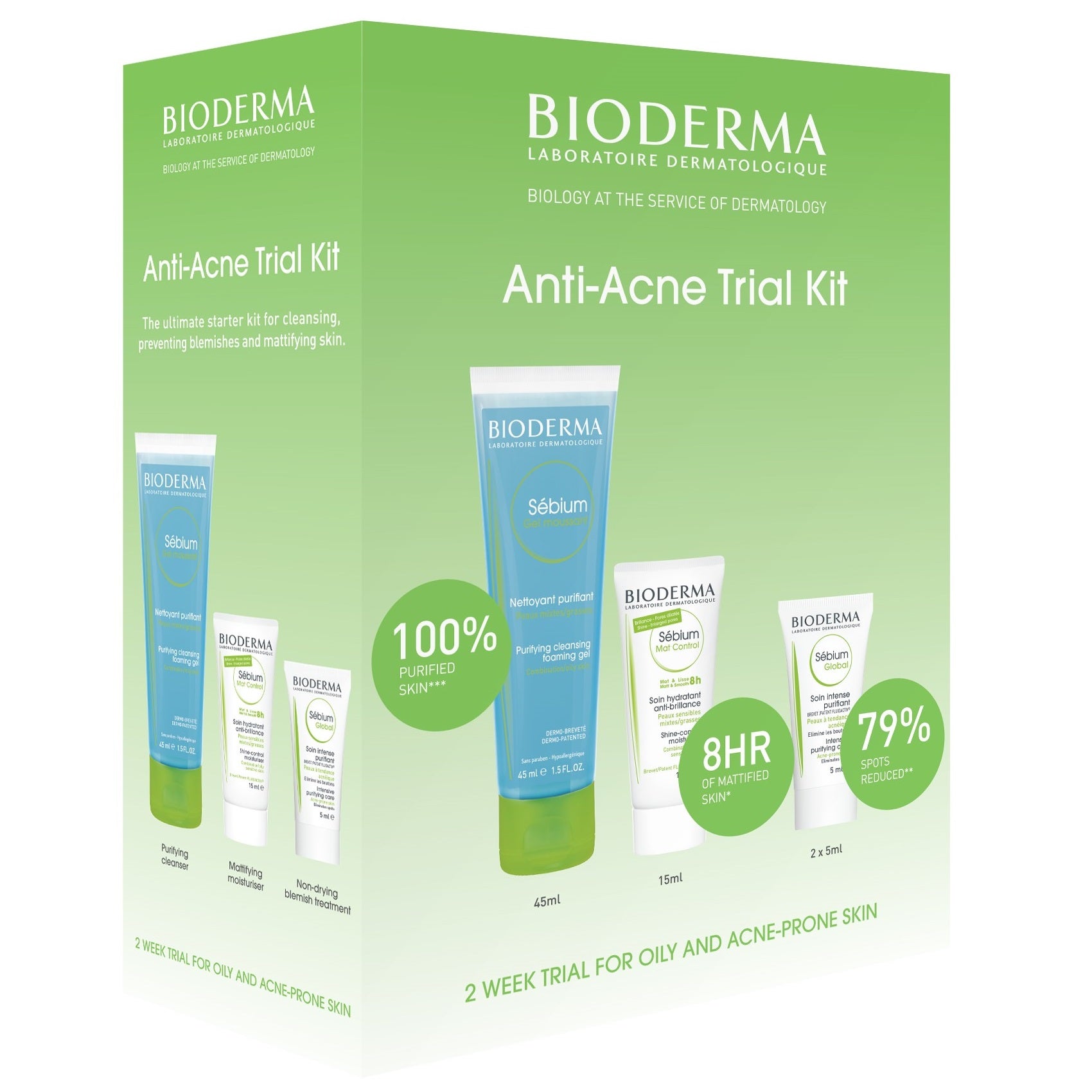 BIODERMA Sebium Anti-Acne Trial Kit